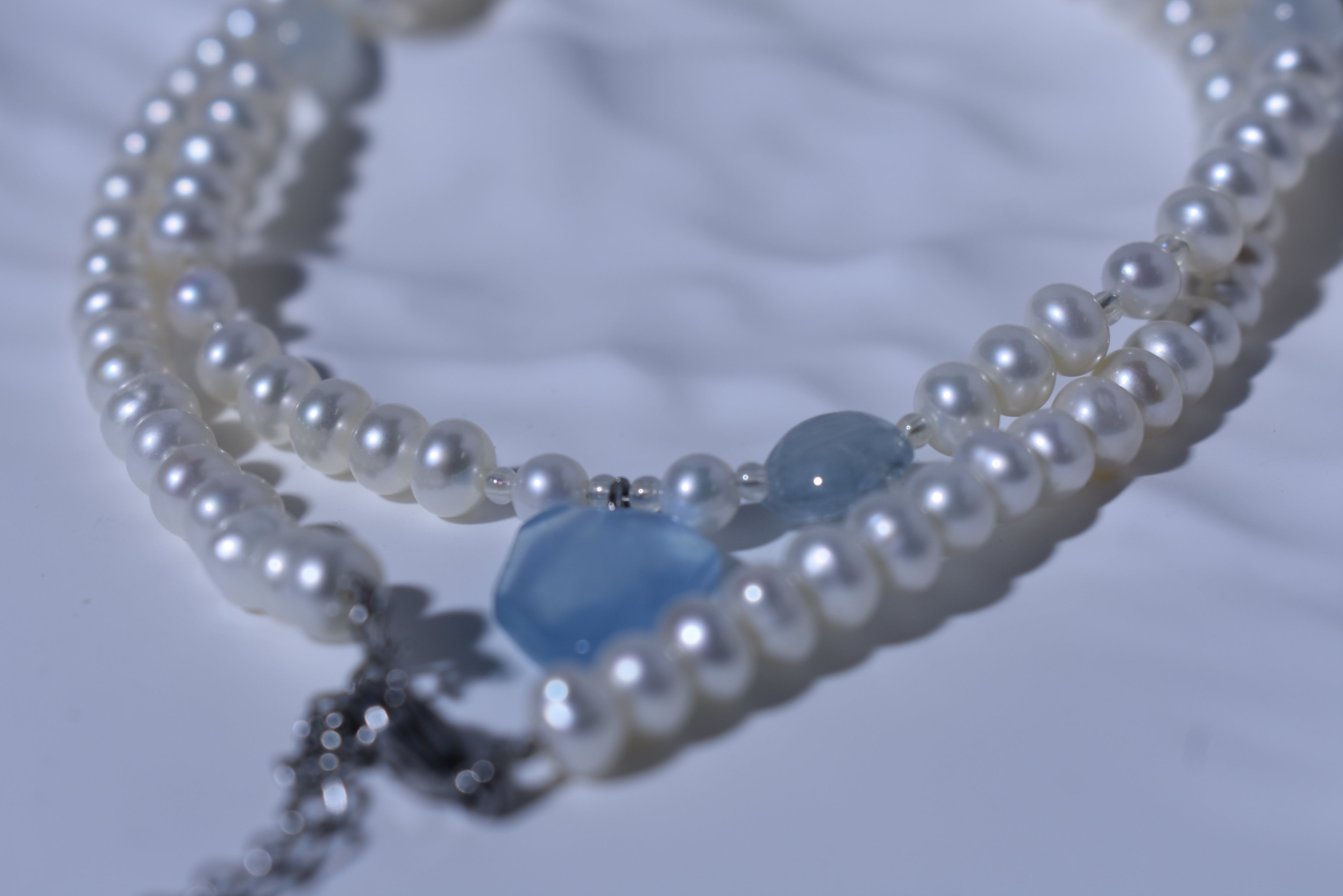 Aquamarine & Pearl Necklace